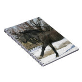 Wild Mustang Paard in sneeuw 2 Notitieboek (Rechterzijde)