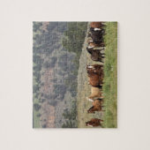 Wild Mustang Puzzle met Gift Box Legpuzzel (Verticaal)