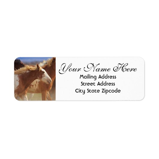 Wild Mustang Return Address Etiket (Voorkant)