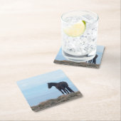 Wild Mustang Vierkante Kartonnen Onderzetter (Insitu)