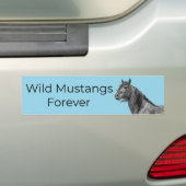 Wild Mustangs Forever Bumpersticker (Op auto)