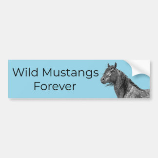 Wild Mustangs Forever Bumpersticker