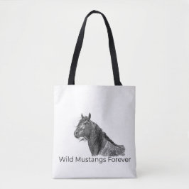 Wild Mustangs Forever Canvas tas