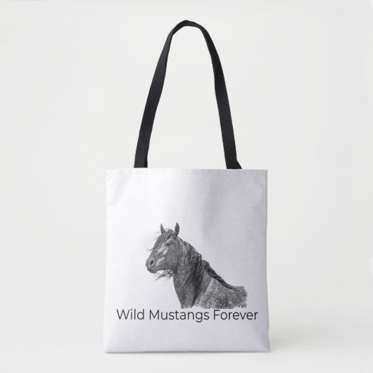 Wild Mustangs Forever Canvas tas (Voorkant)