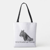 Wild Mustangs Forever Canvas tas (Achterkant)