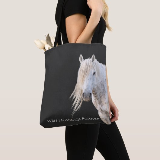 Wild Mustangs Forever Canvas tas (Dichtbij)