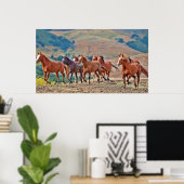 Wild Mustangs Poster (Thuiskantoor)