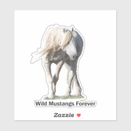 Wild Mustangs voor eeuwenoud Man Sticker