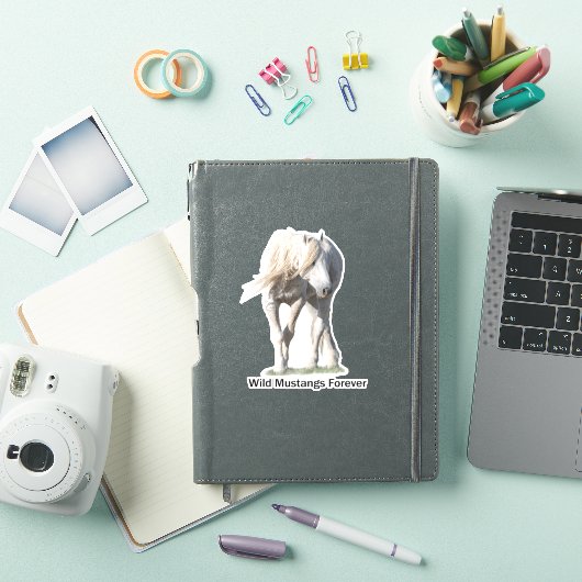 Wild Mustangs voor eeuwenoud Man Sticker (iPad Cover)