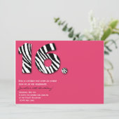 Wild n Sweet 16 Birthday Party Invitation Kaart (Staand voorkant)