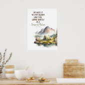 Wild Nature Vie Inspiré Camping Citations Poster (Cuisine)