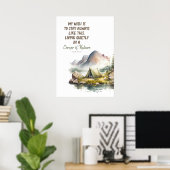 Wild Nature Vie Inspiré Camping Citations Poster (Bureau à domicile)