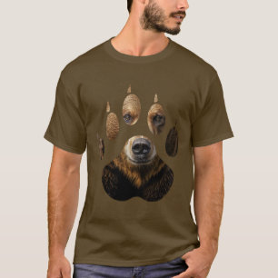 Wild Natuur Beer Paw Print T-shirt