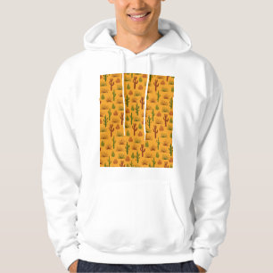 Wild Natuur Cactus Struiken Patroon Hoodie