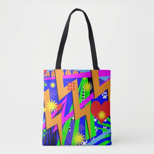 Wild Neon Memories Tote Bag (Voorkant)