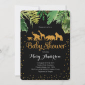 Wild Oerwoud Baby shower Uitnodiging (Voorkant)