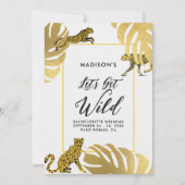 Wild Oerwoud Cheetah Gold Bachelorette Routebeschr Kaart (Voorkant)