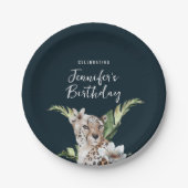 Wild Oerwoud Leopard Adult Verjaardagsfeest Papieren Bordje (Voorkant)