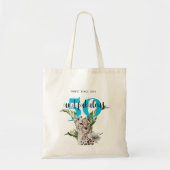 Wild Oerwoud Leopard Blue 50ste verjaardag Grappig Tote Bag (Voorkant)