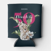 Wild Oerwoud Leopard Roze 50ste verjaardag Blikjeskoeler (Voorkant)