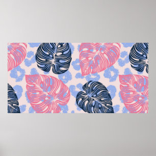 Wild oerwoud naadloos patroon, achtergrond met han poster