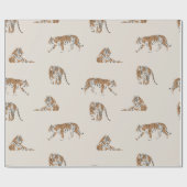 wild oerwoud tijger safari verpakkingspapier cadeaupapier (Vlak)