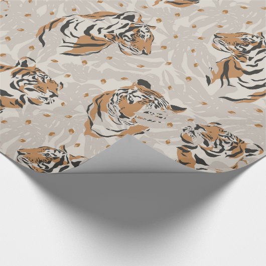 wild oerwoud tijger safari verpakkingspapier cadeaupapier (Hoek)