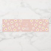 Wild One 1e verjaardag Bohemian Groovy Decor Waterfles Etiket (Enkel label)