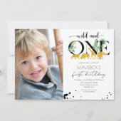 Wild One 1er anniversaire Jungle Safari Invitation (Devant)