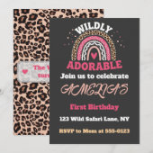Wild One 1st Birthday Invitation (Devant / Derrière)
