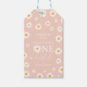 Wild One 1st Birthday Party Boho Retro Daisy Cadeaulabel (Voorkant)