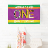 Wild One 1st Birthday Party Safari Spandoek (Insitu)
