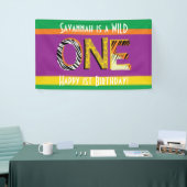 Wild One 1st Birthday Party Safari Spandoek (Beurs)