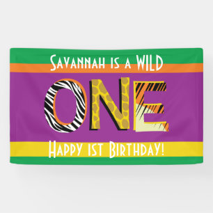 Wild One 1st Birthday Party Safari Spandoek