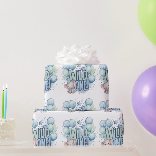 Wild One 1st Birthday Waterverf Cadeaupapier (Feestgeschenken)