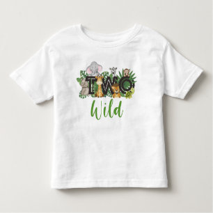 Wild One 2e verjaardag safari Party Toddler Kinder Shirts