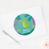 Wild One Alligator Ronde Sticker (Envelop)