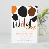 Wild One Animal Motif Anniversaire Fête Invitation (Debout devant)