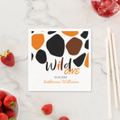 Wild One Animal Pattern Birthday Paper Napkin Servet (Insitu)