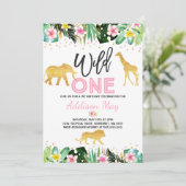 Wild One Anniversaire Invitation Jungle Animaux Pa (Debout devant)