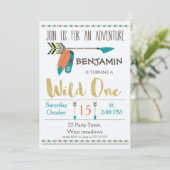 Wild One Arrow 1er Anniversaire Invitation pour ga (Debout devant)