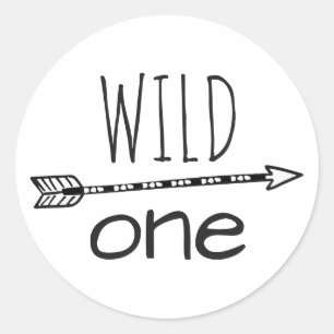 Wild One Arrow Eerste Verjaardag Stickers