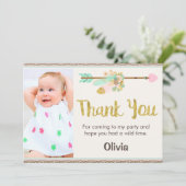 Wild One Arrow Tribal 1er Carte de remerciements d (Debout devant)