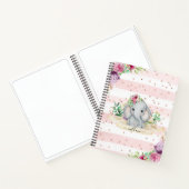 Wild One - Baby Elephant and Flowers Carnet (Intérieur)
