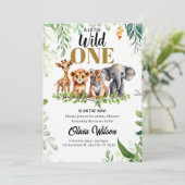 Wild One Baby shower Invitation Kaart (Staand voorkant)