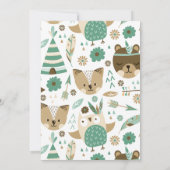 Wild One Baby shower Invitation Kaart (Achterkant)