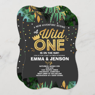 Wild One Baby shower Invitation Vente-averse
