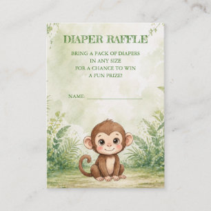 Wild One Baby Shower Luier Raffle Informatiekaartje