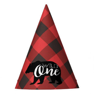 Wild One Beer   Plannel First Birthday Feesthoedjes