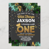 Wild One Birthday Invitation Wild Things Anniversa (Devant / Derrière)